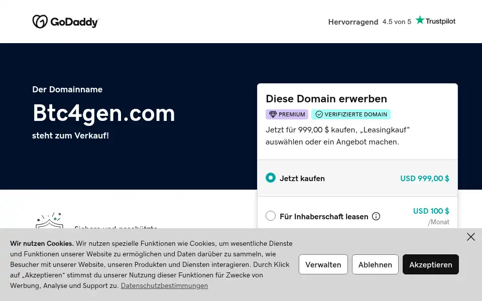 Screenshot of btc4gen.com