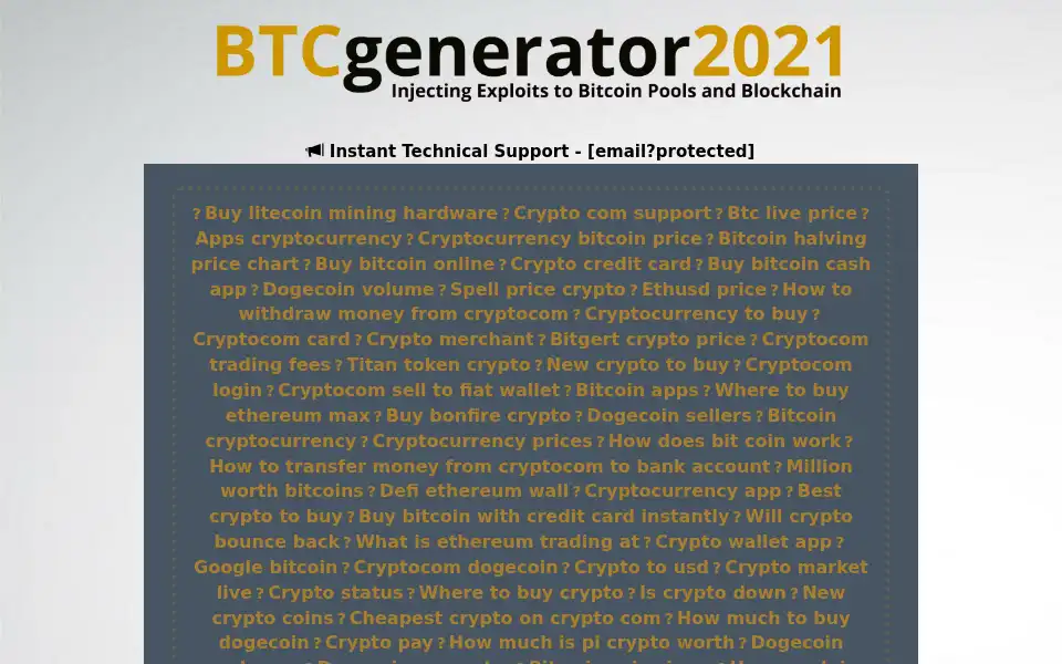 Screenshot of btcgenerator2021.com