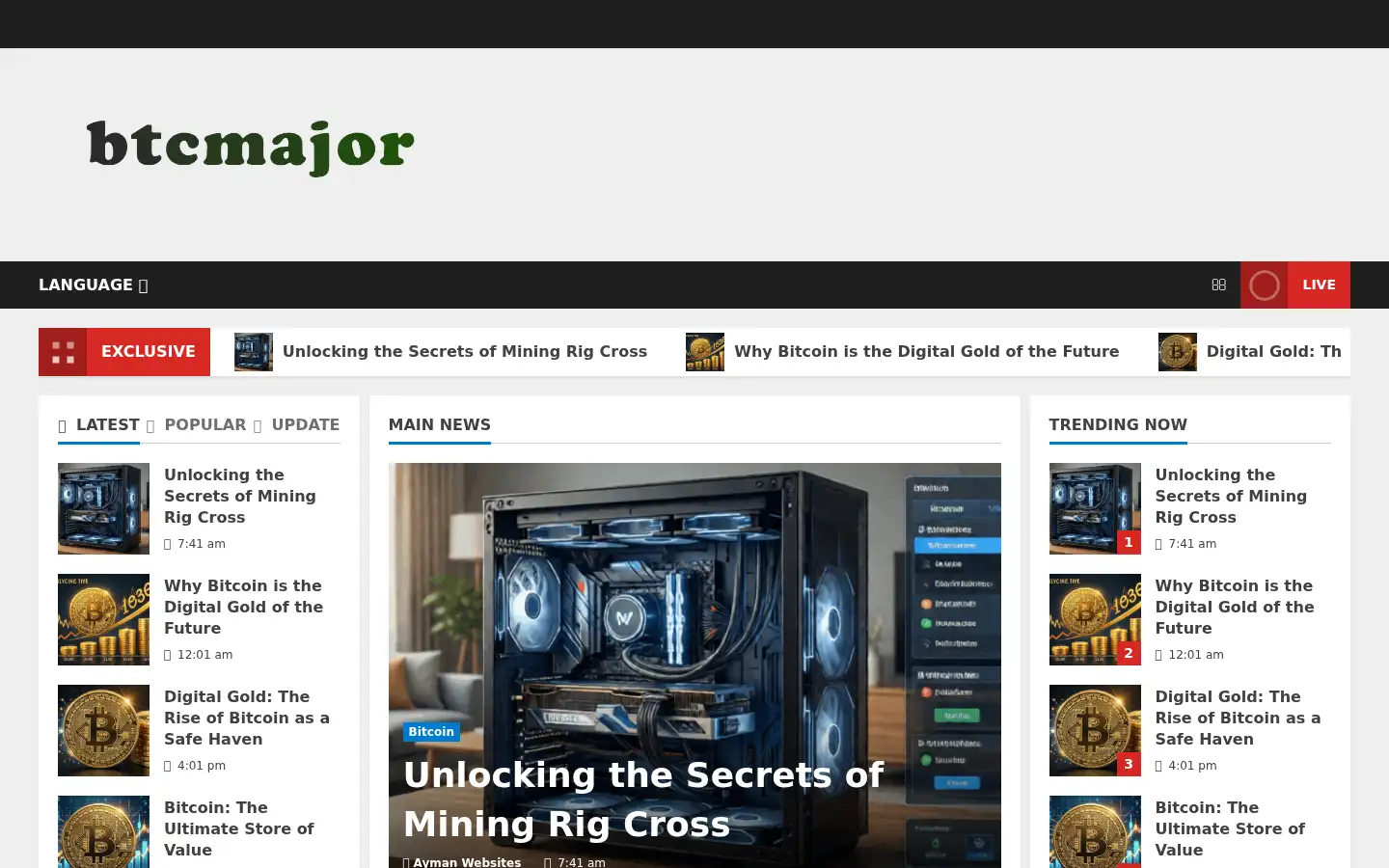 Screenshot of btcmajor.com