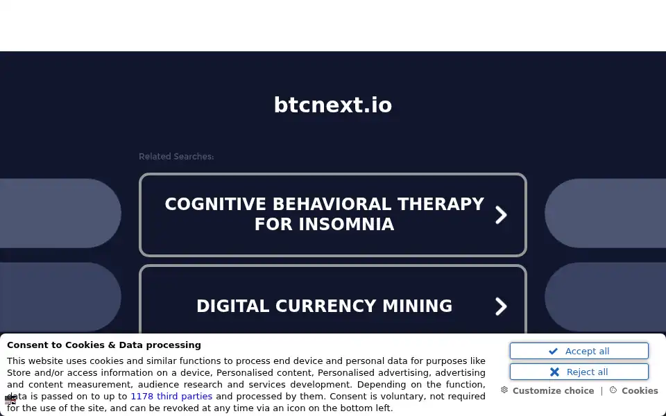 Screenshot of btcnext.io