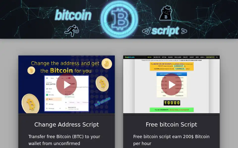 Screenshot of btcscript.net