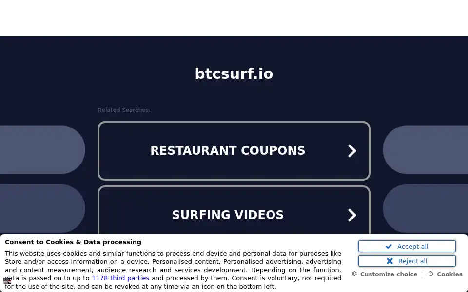 Screenshot of btcsurf.io