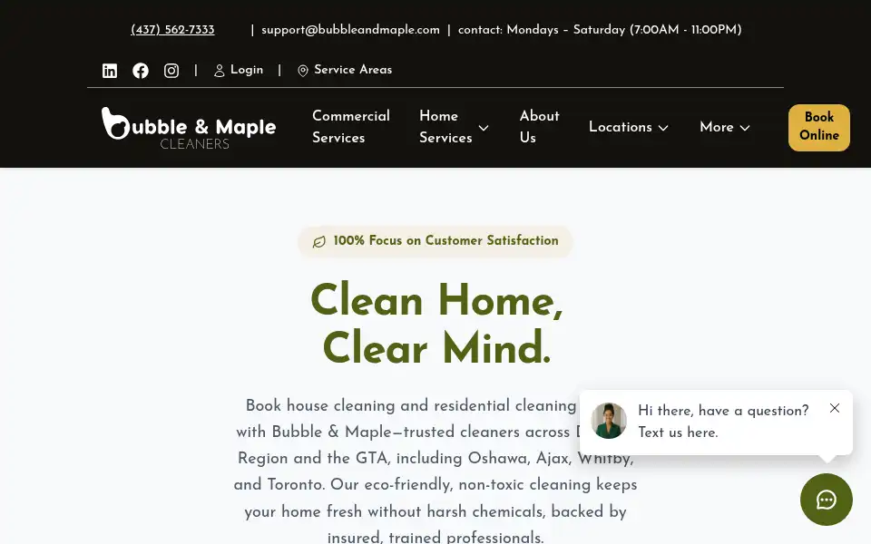 Screenshot of bubbleandmaple.com