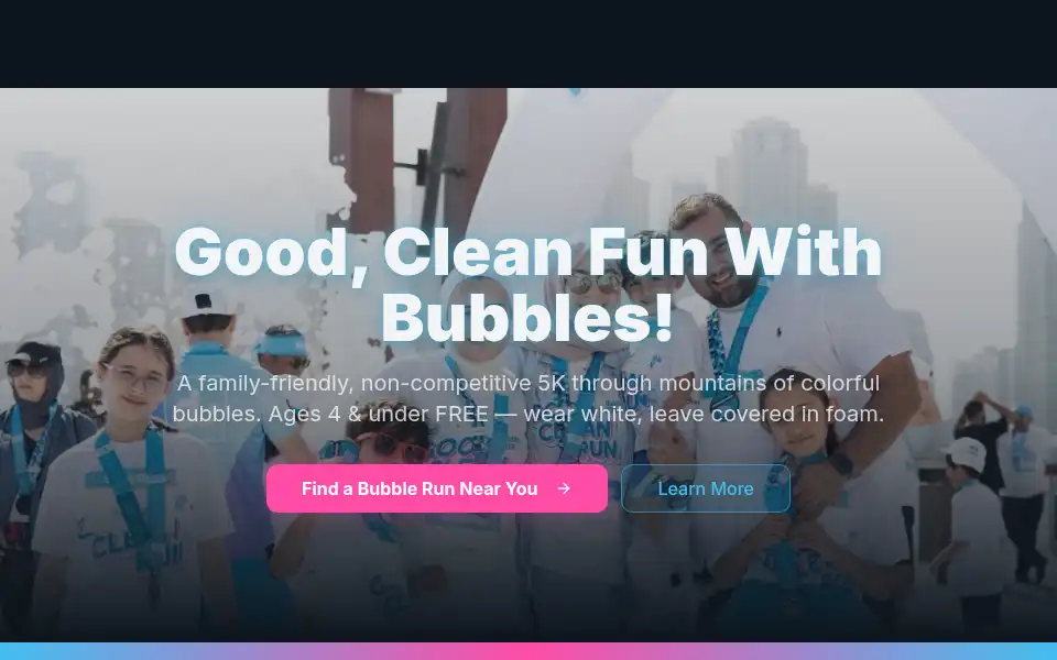 Screenshot of bubblerun.com