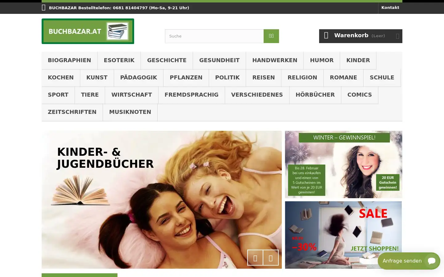Screenshot of buchbazar.at