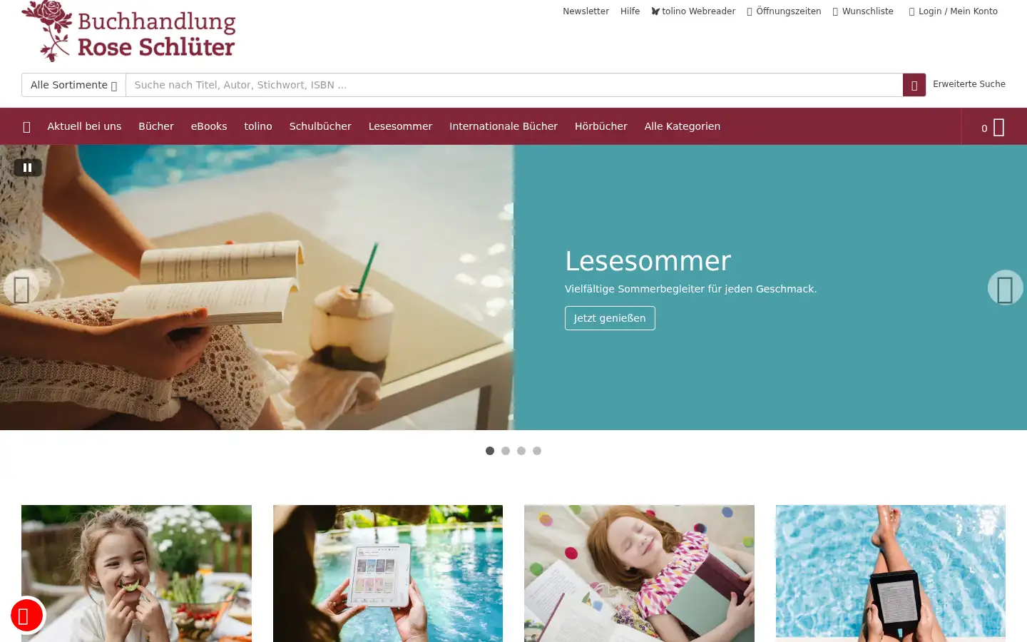 Screenshot of buchhandlung-schlueter.buchhandlung.de