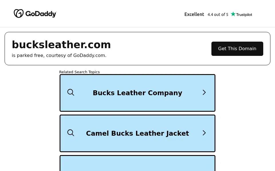 Screenshot of bucksleather.com