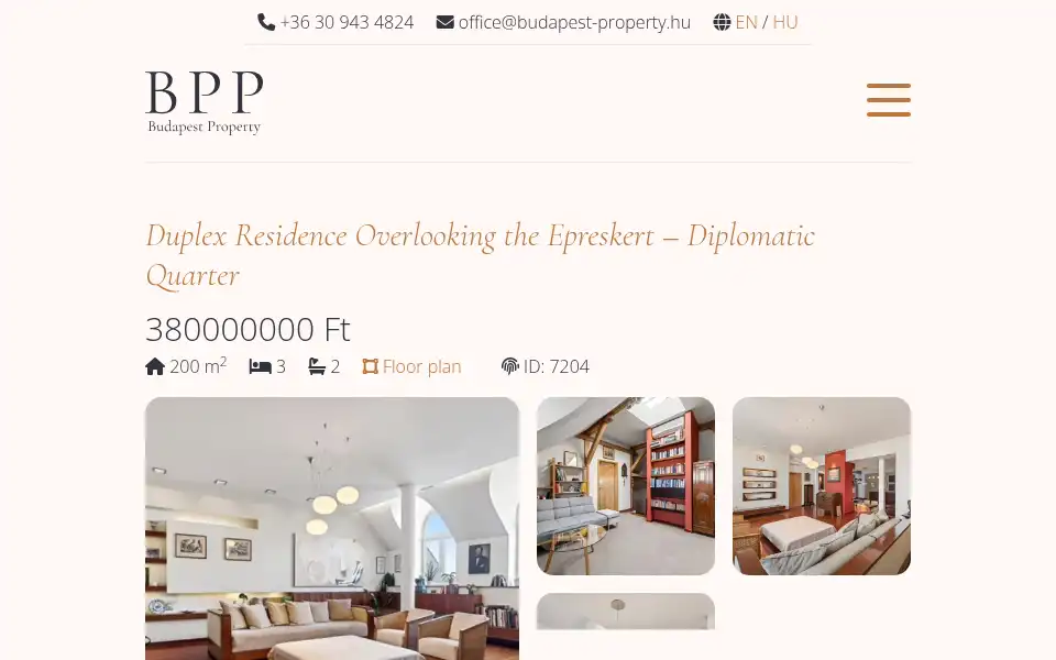 Screenshot of budapest-property.hu