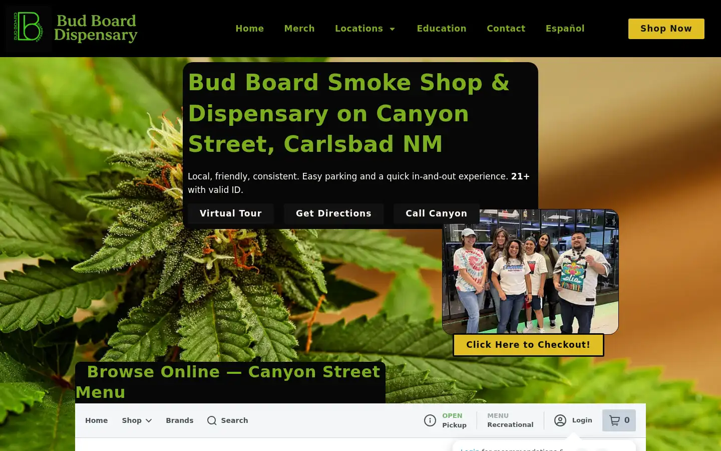 Screenshot of budboard.biz