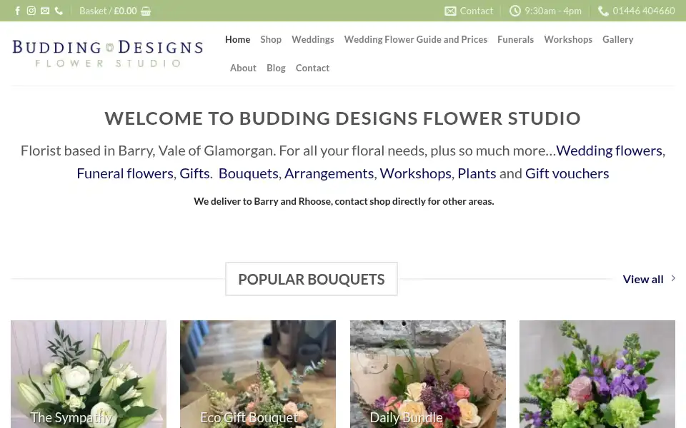 Screenshot of buddingdesigns.co.uk