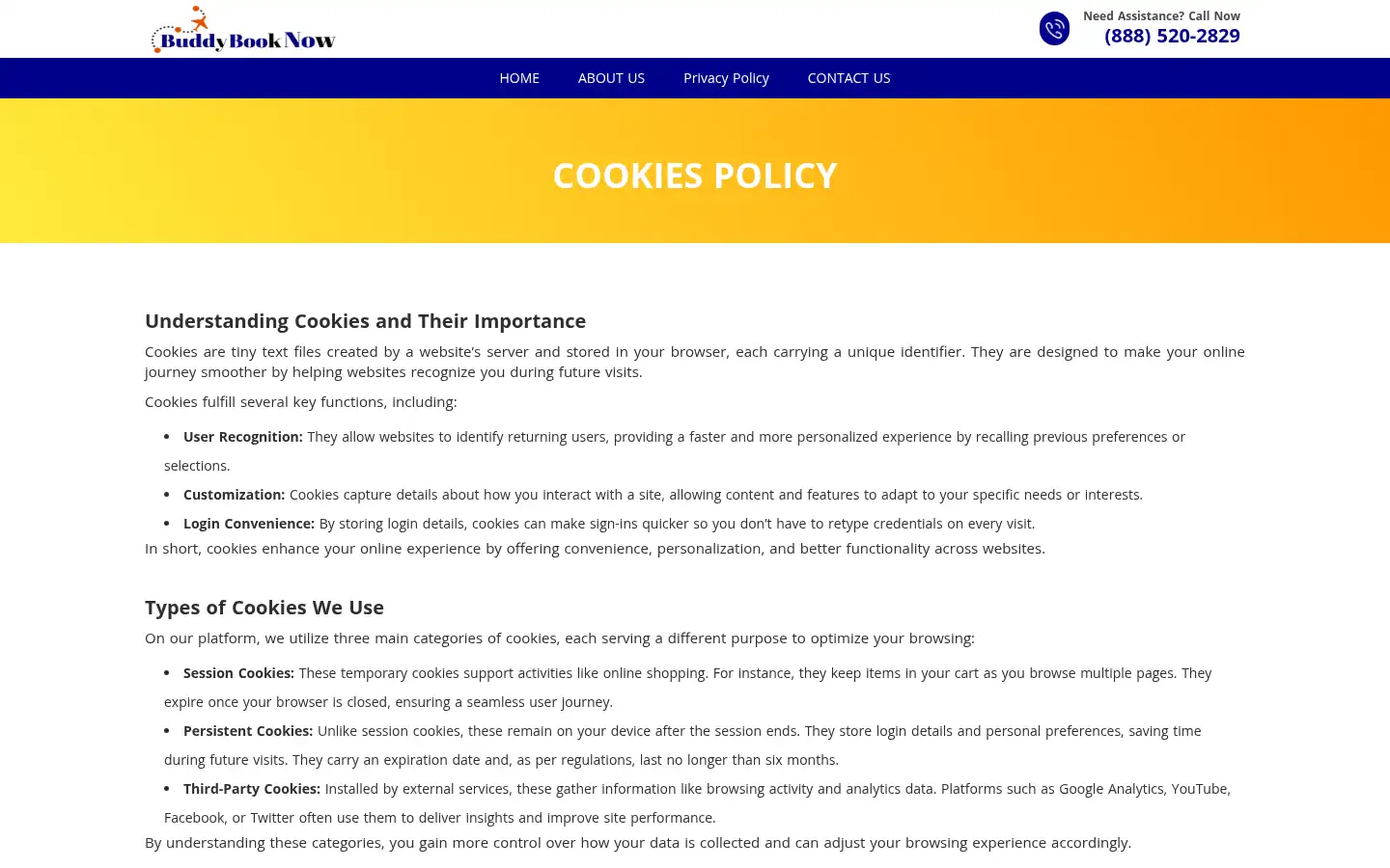 Screenshot of buddybooknow.com