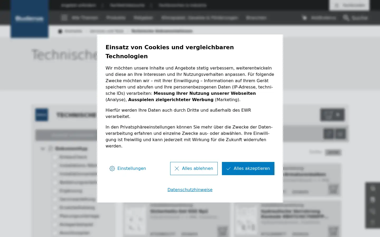 Screenshot of buderus.de