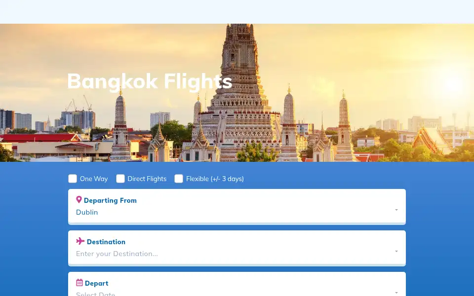 Screenshot of budgetair.ie