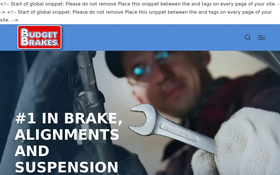 Screenshot of budgetbrakes.com