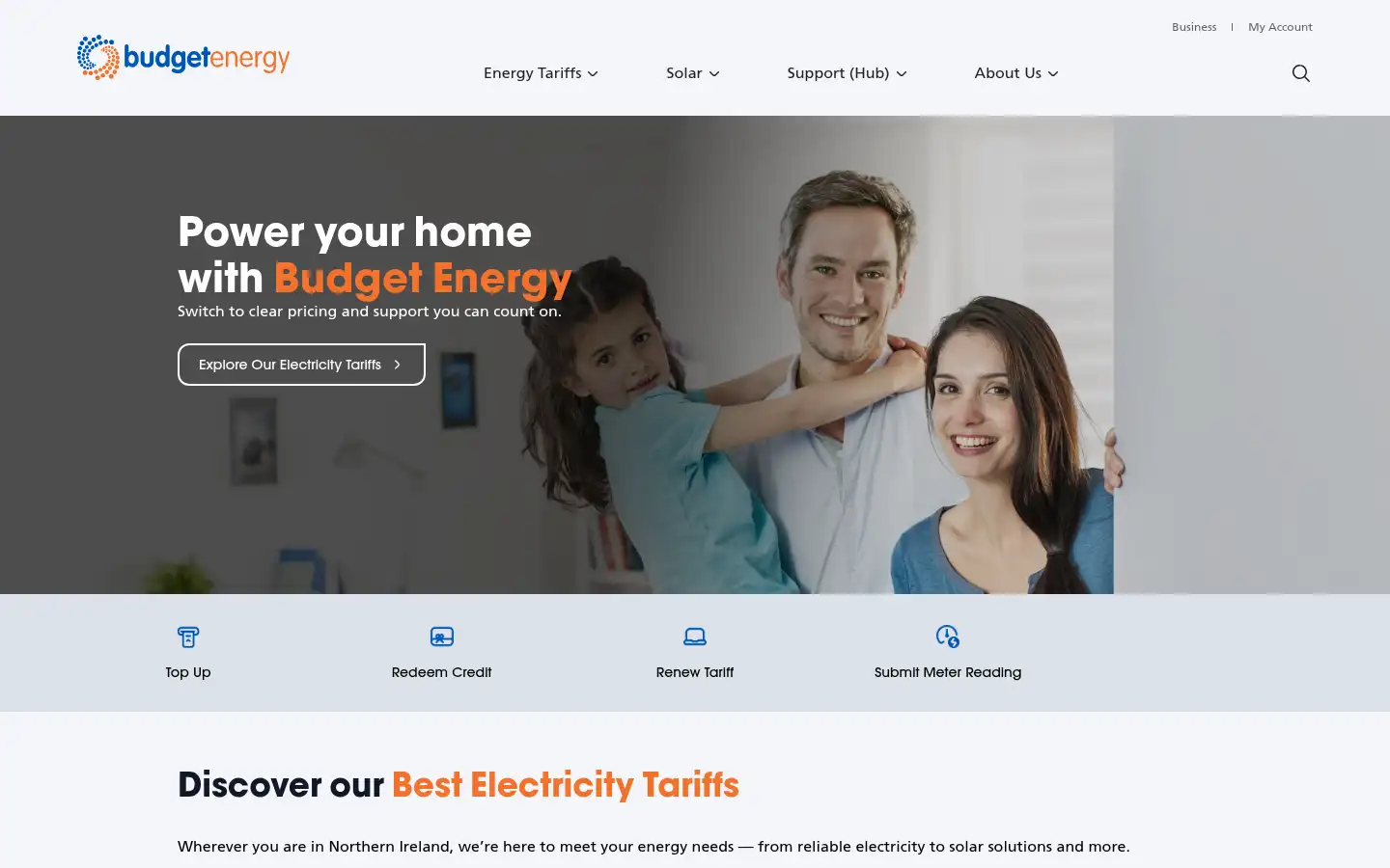 Screenshot of budgetenergy.co.uk