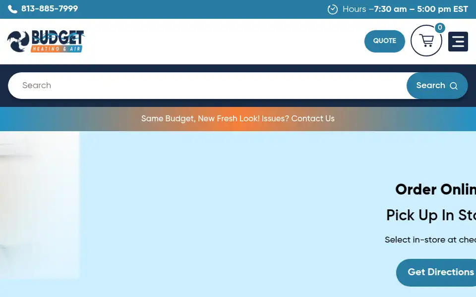 Screenshot of budgetheating.com