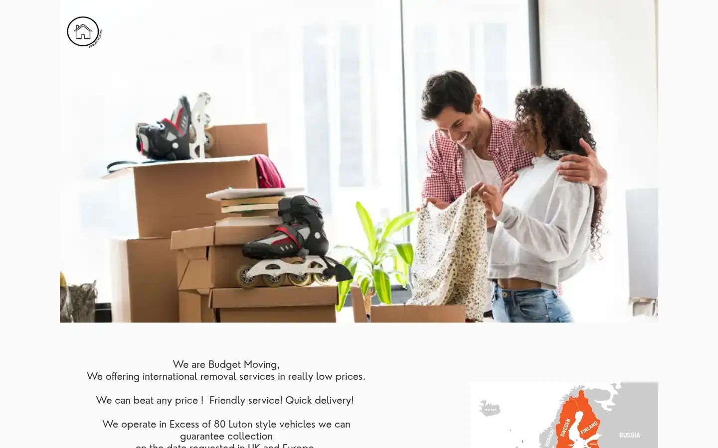 Screenshot of budgetmoving.co.uk