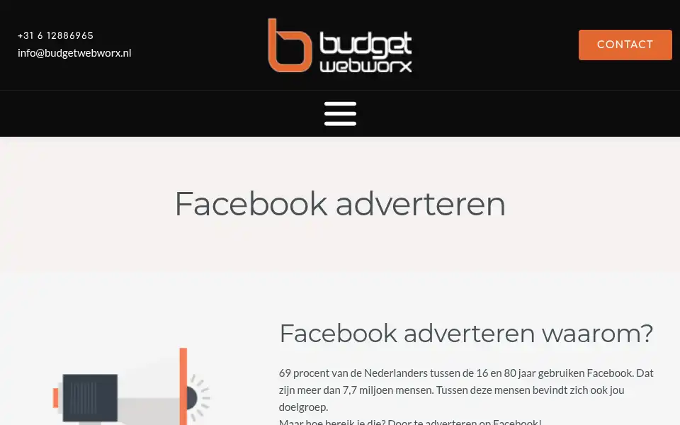Screenshot of budgetwebworx.nl