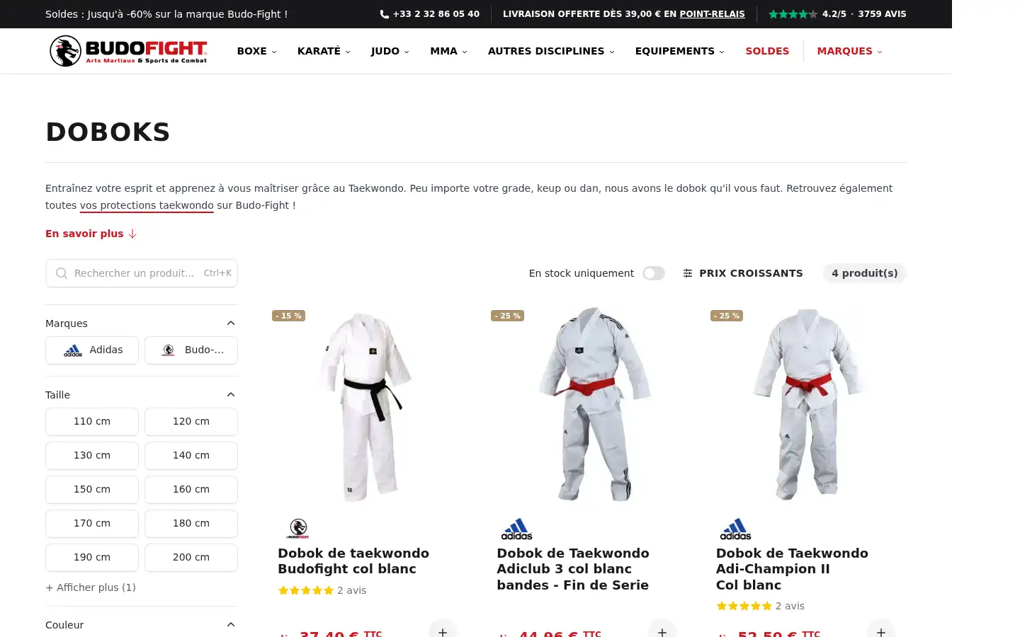 Screenshot of budo-fight.com