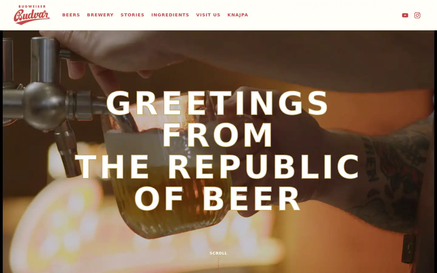 Screenshot of budweiserbudvar.com