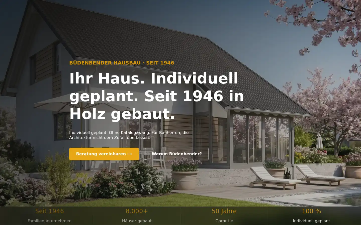 Screenshot of buedenbender-hausbau.de