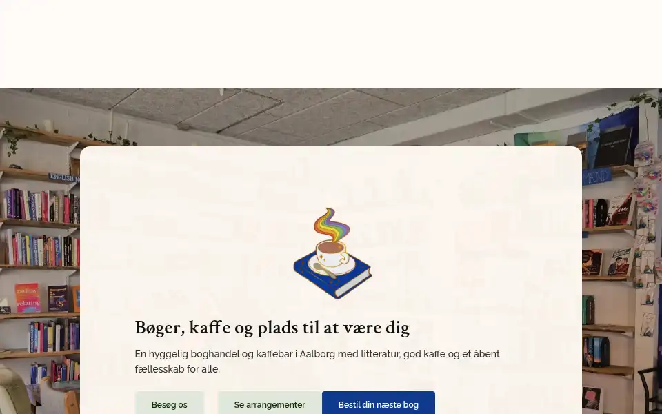 Screenshot of buensbogcafe.dk