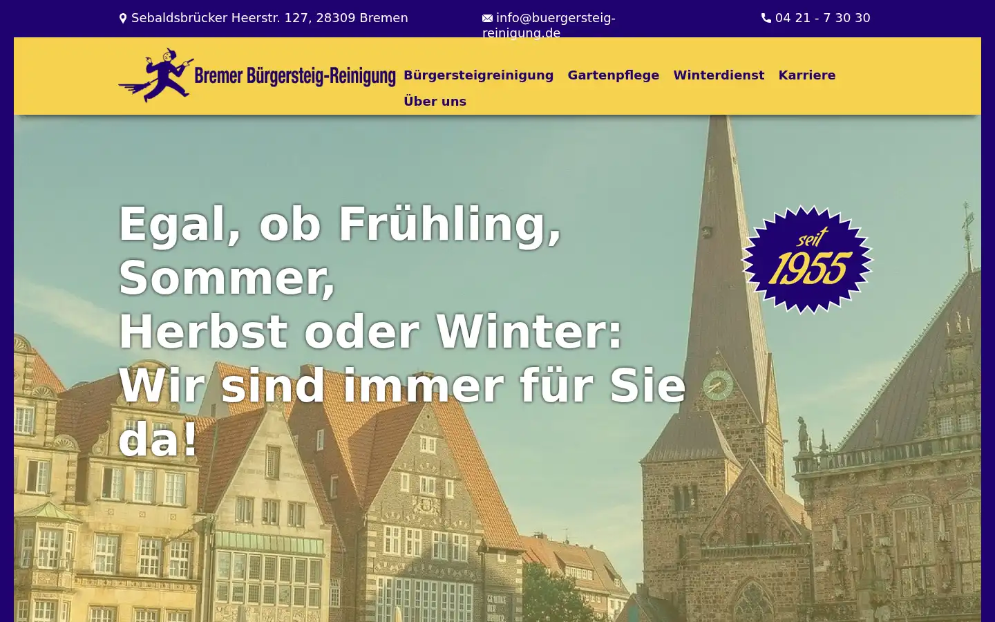 Screenshot of buergersteig-reinigung.de