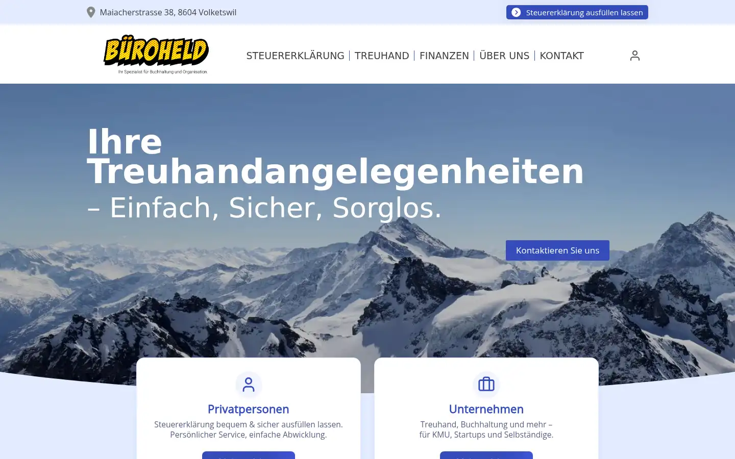Screenshot of buero-held.ch
