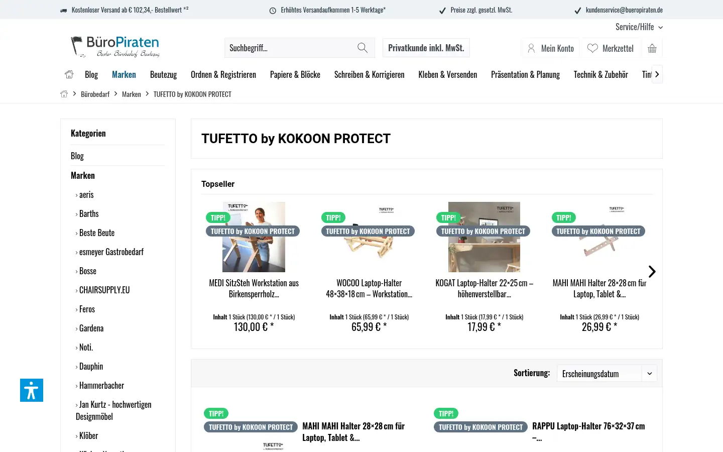 Screenshot of bueropiraten.de