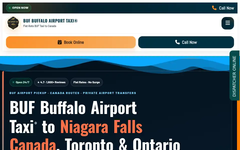 Screenshot of buffalo-airporttaxi.com