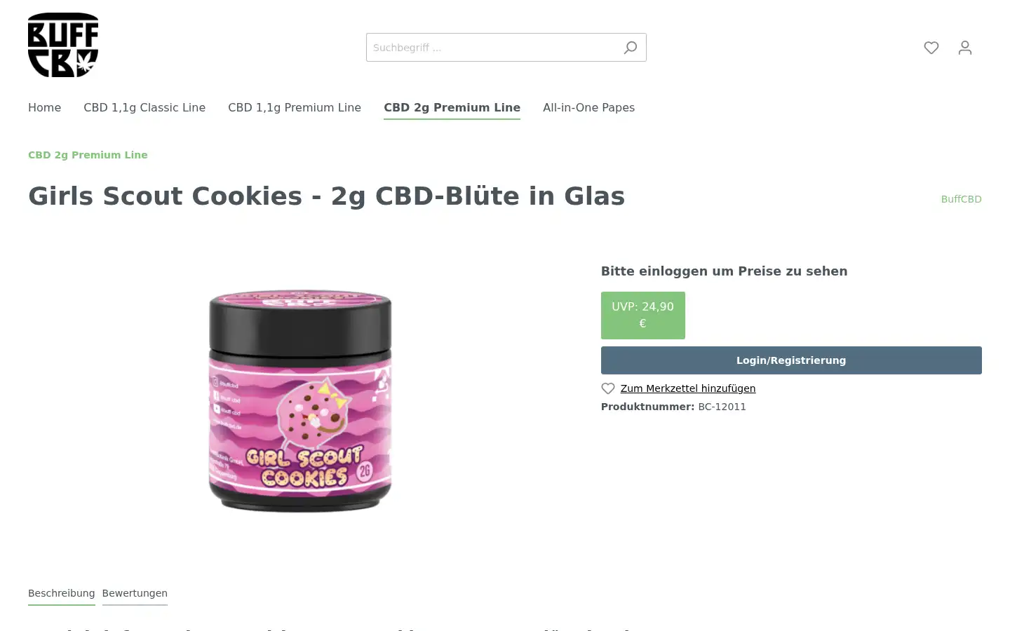 Screenshot of buffcbd.de