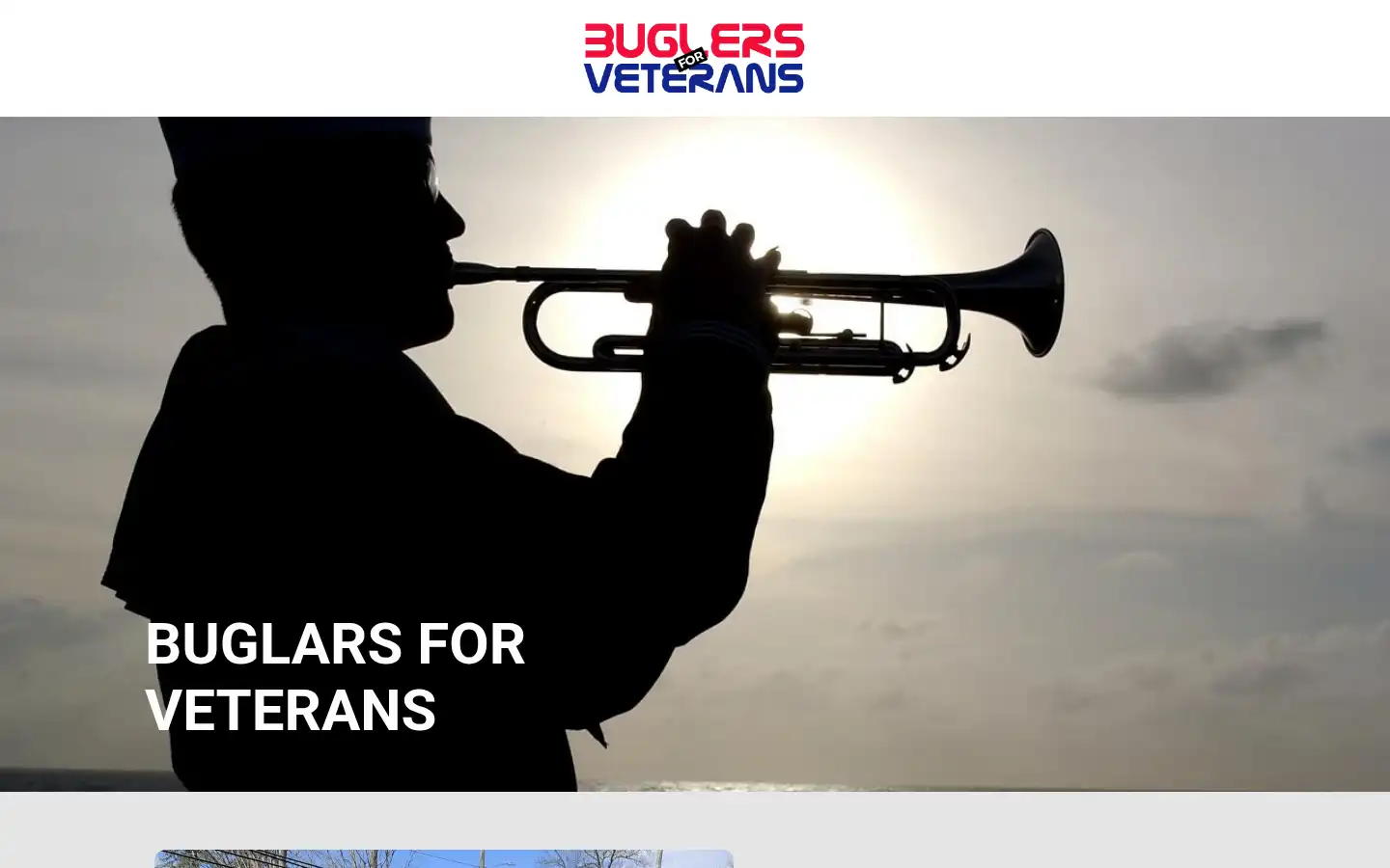 Screenshot of buglersforveterans.com