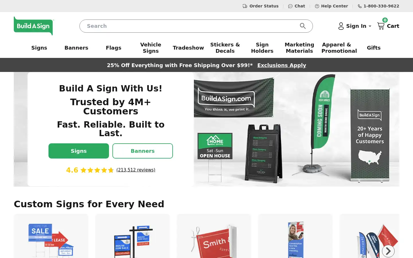 Screenshot of buildasign.com