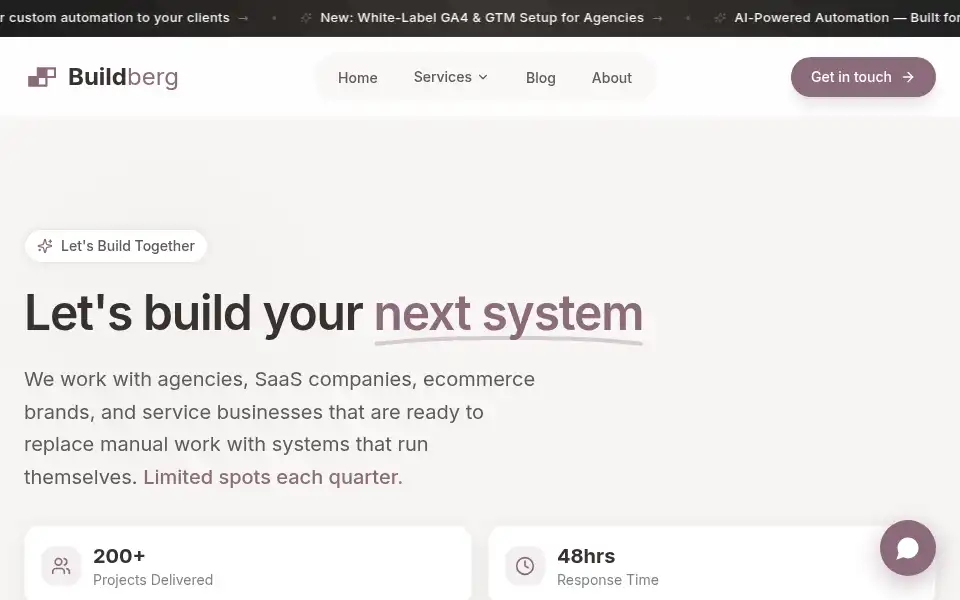 Screenshot of buildberg.co