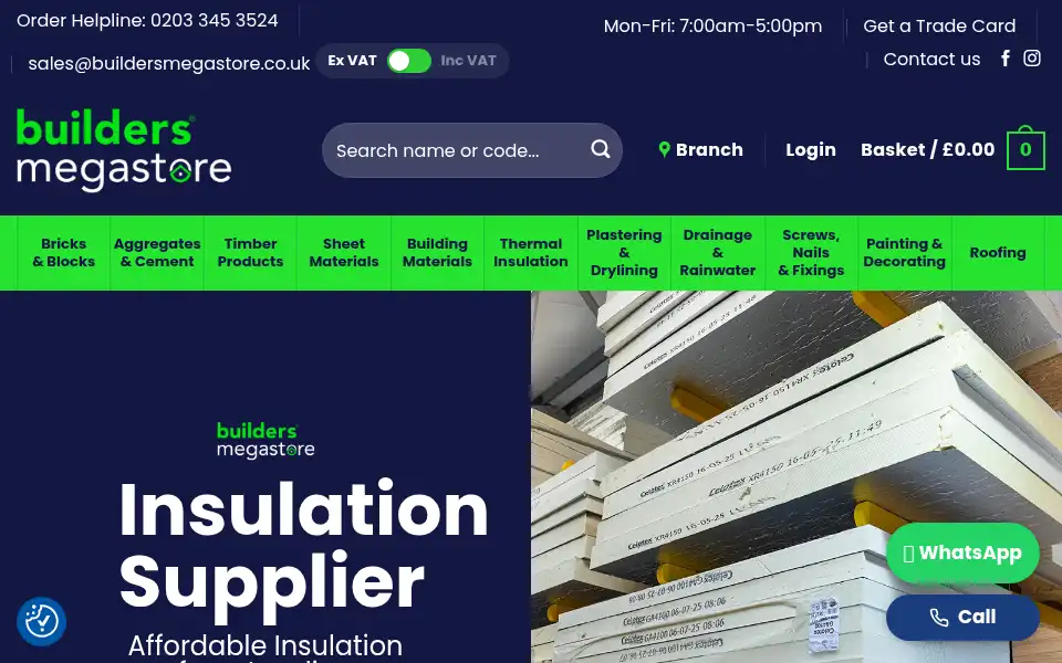 Screenshot of buildersmegastore.co.uk