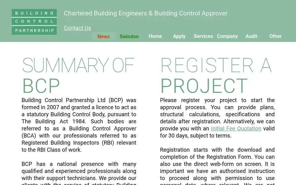 Screenshot of building-control.com