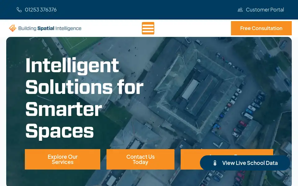 Screenshot of buildingspatialintelligence.co.uk
