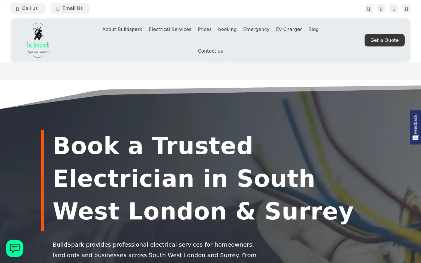 Screenshot of buildspark.co.uk