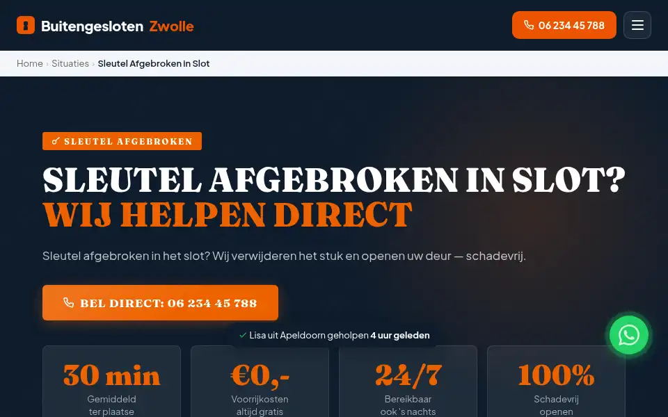 Screenshot of buitengeslotenzwolle.nl