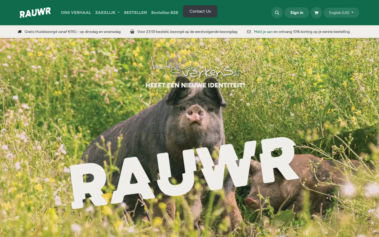 Screenshot of buitengewonevarkens.nl