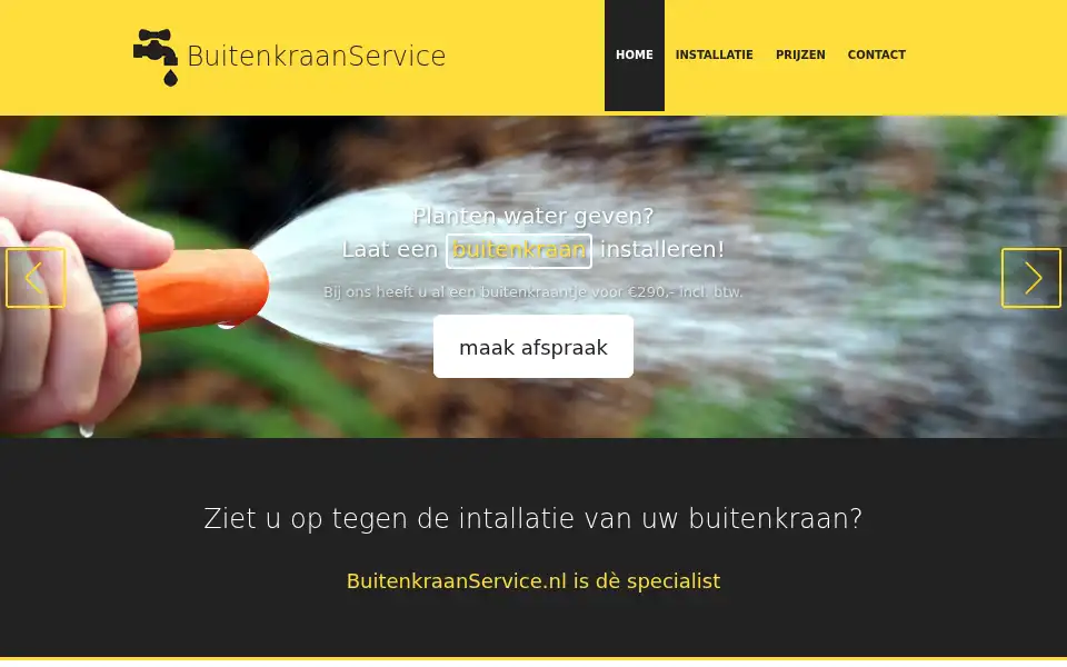 Screenshot of buitenkraanservice.nl