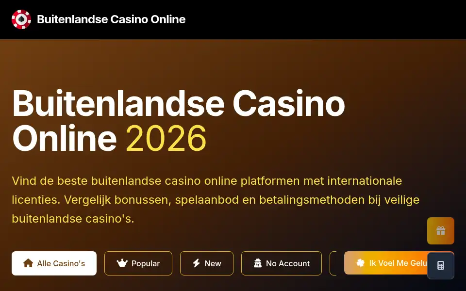 Screenshot of buitenlandsecasinoonline.com