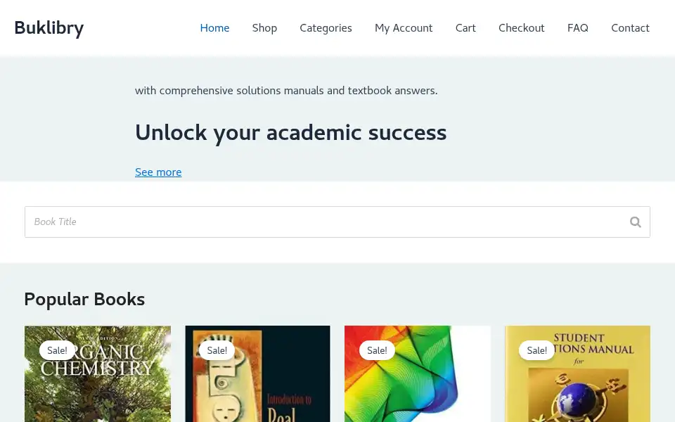 Screenshot of buklibry.com