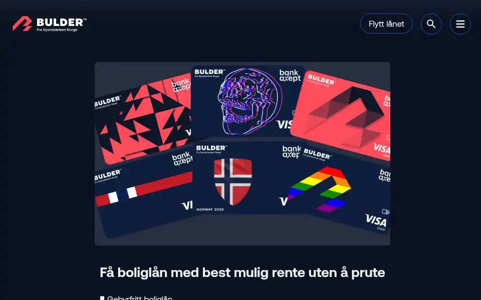 Screenshot of bulderbank.no