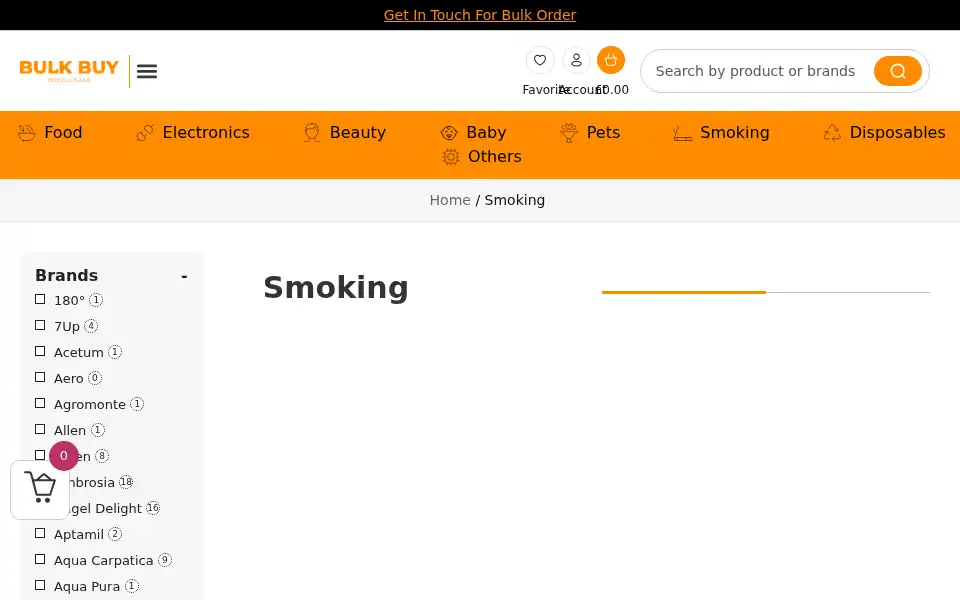 Screenshot of bulkbuywholesale.com