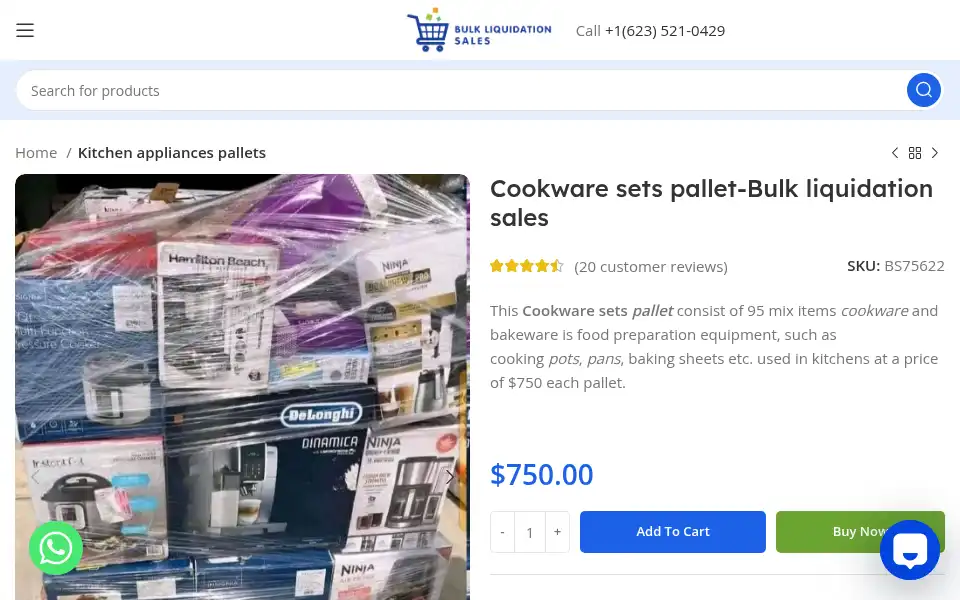 Screenshot of bulkliquidationsales.com