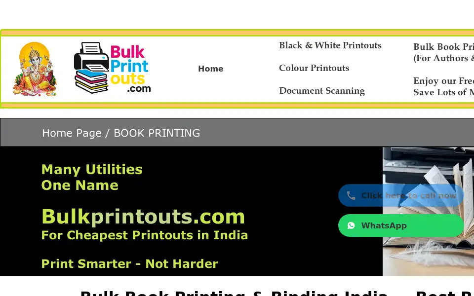 Screenshot of bulkprintouts.com