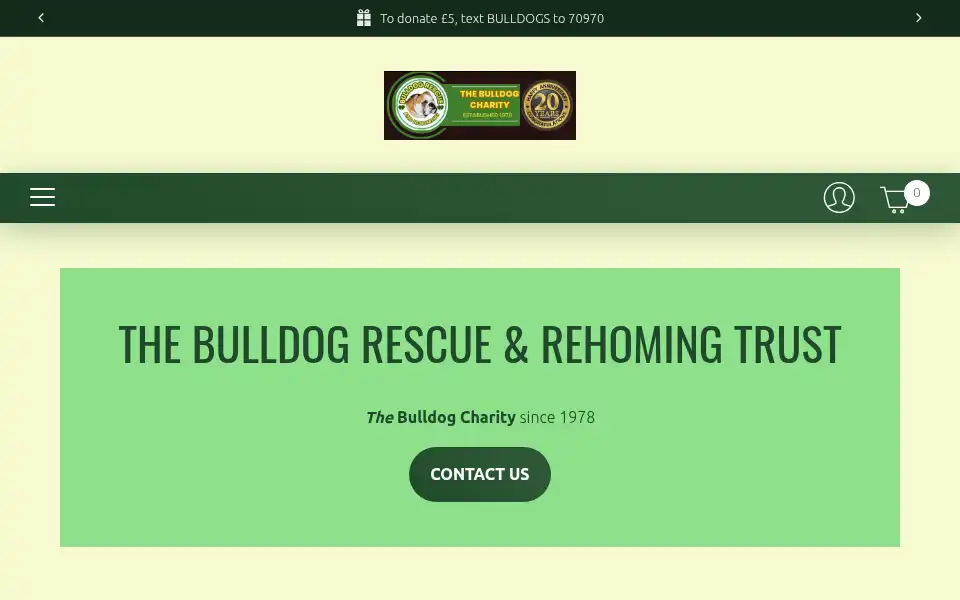 Screenshot of bulldogrescue.org.uk