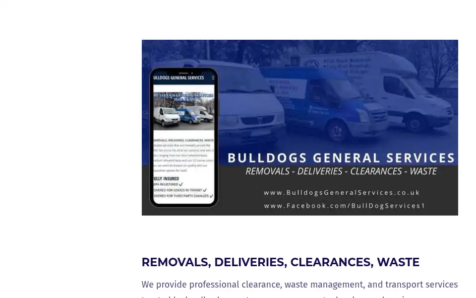 Screenshot of bulldogsgeneralservices.co.uk