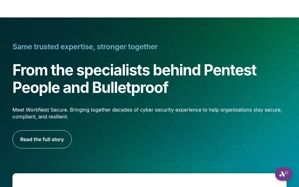 Screenshot of bulletproof.co.uk